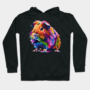 Guinea Pig Colorful Pop Art Design for Animal Lover Hoodie